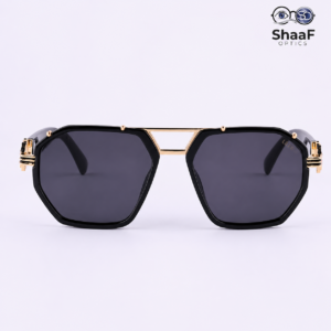 VERSACE. Black sheet + gold Double bridge