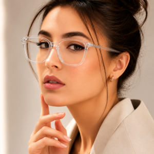 Ladies & Gents Transparent Square Shape Frame