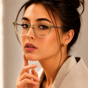 CHANEL Cat eye double tone sheet frame