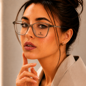 CHANEL Light B Color Semi Cat Eye Frame