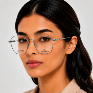 Silver Imperial Cut Eye Frame