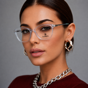 CHANEL Ladies Cat Eye Rounded Polygon Sheet Frame