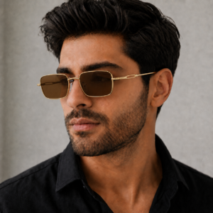 Gold brown Metro Square Sunglass