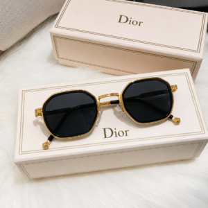 Dior Multi-Facet Hexagon Black Gold