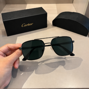 Cartier Aviator Style Black Sunglasses