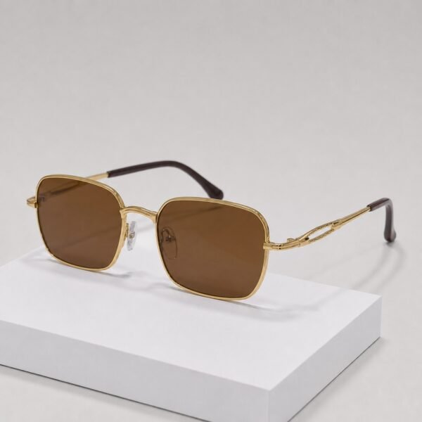 Gold brown Metro Square Sunglass - Image 2