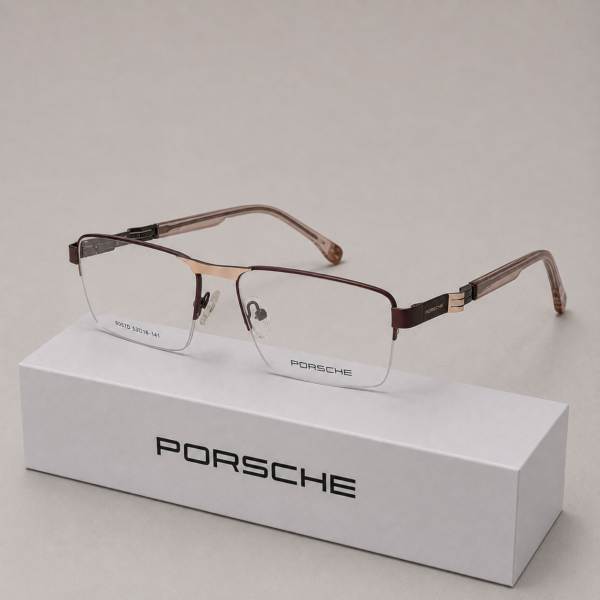 PORSCHE Everyday Square Rimless Gold Touch Frame - Image 2