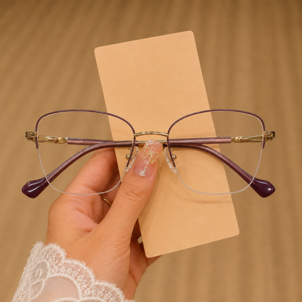 Semi Cat Metal Rimless Frame - Image 2