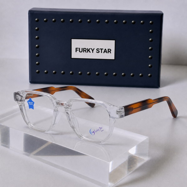 Milano clear Transparent + leopard touch Bold style frame - Image 2