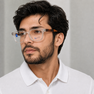 Milano clear Transparent + leopard touch Bold style frame