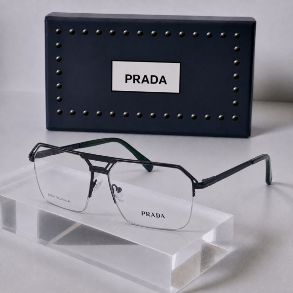 PRADA Retro Square Double Bridge Frame - Image 2