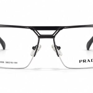 Prada Premium Black & Navy Blue Semi-Rimless Optical Frame