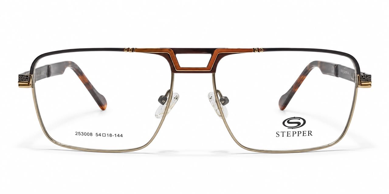 Stepper Premium Gold & Tortoiseshell Titanium Optical Frame
