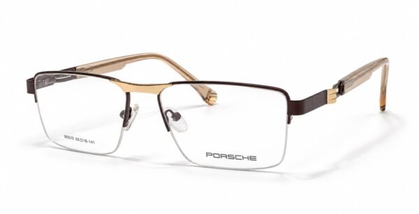 Porsche Premium Brown & Gold Optical Frame - Image 2