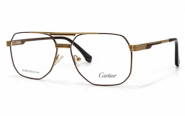 Cartier Premium Gold & Brown Metal Optical Frame - Image 2
