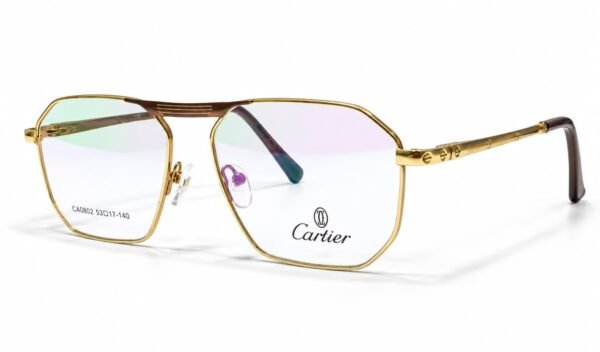 Cartier Premium Gold Geometric Optical Frame - Image 2
