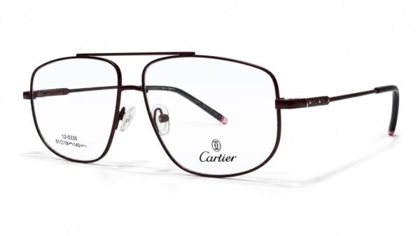 Cartier Premium Burgundy Metal Optical Frame - Image 2