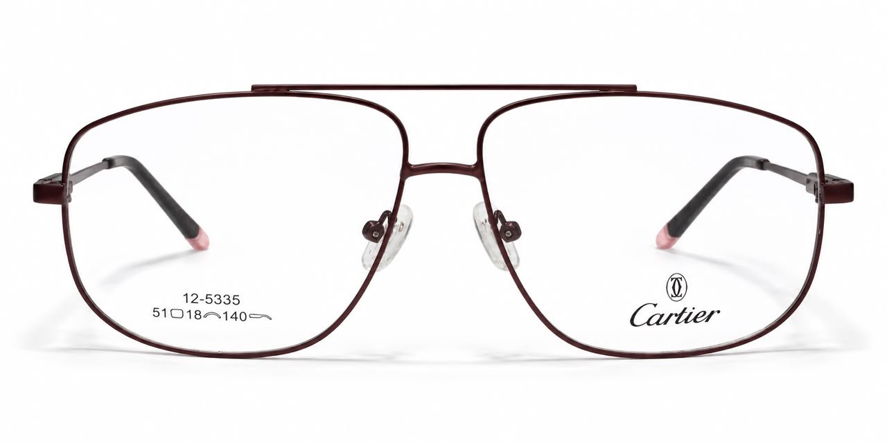 Cartier Premium Burgundy Metal Optical Frame