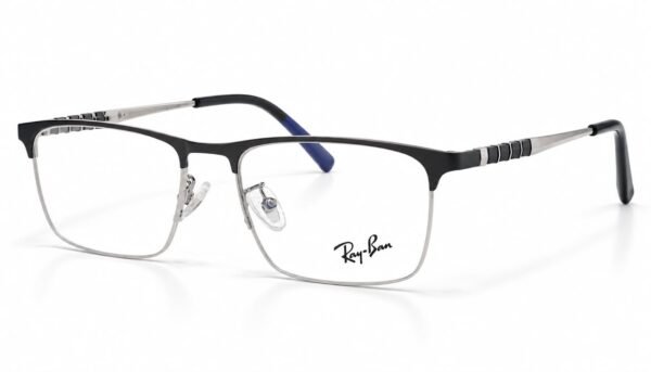 Ray-Ban Premium Black & Silver Semi-Rimless Optical Frame - Image 2