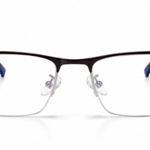 Ray-Ban Premium Black & Silver Semi-Rimless Optical Frame