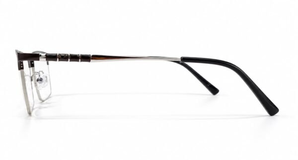 Ray-Ban Premium Black & Silver Semi-Rimless Optical Frame - Image 3