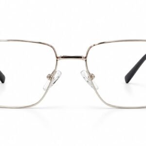 Premium Gold & Black Metal Square Optical Frame
