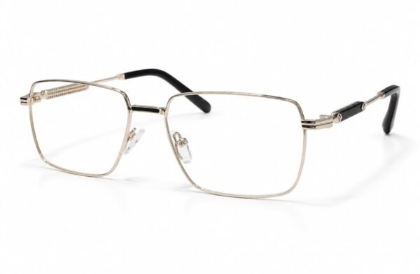 Premium Gold & Black Metal Square Optical Frame - Image 2