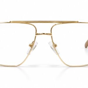 Ray-Ban Premium Gold Metal Square Optical Frame