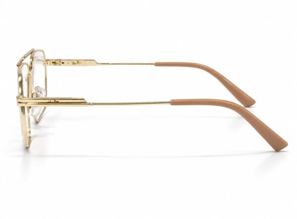 Ray-Ban Premium Gold Metal Square Optical Frame - Image 3