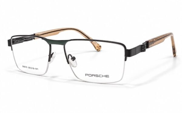Porsche Premium Black Mate Gold Rimless Frame - Image 2