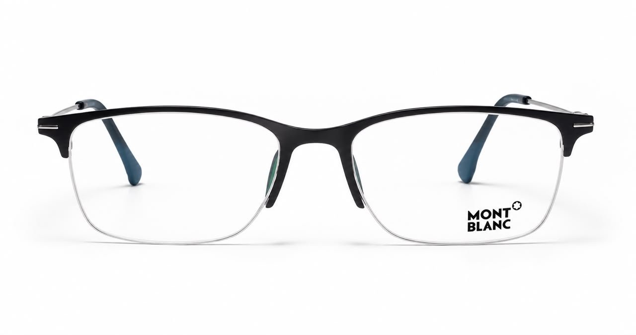 Montblanc Premium Black Semi-Rimless Optical Frame