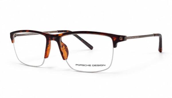 Porsche Premium Tortoiseshell Semi-Rimless Optical Frame - Image 2