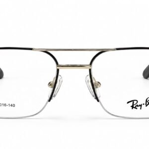Ray-Ban Premium Black & Silver Semi-Rimless Optical Frame