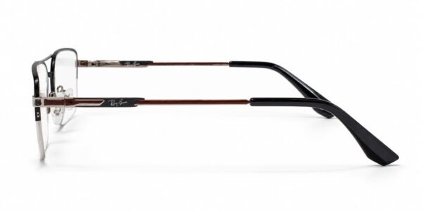 Ray-Ban Premium Black & Silver Semi-Rimless Optical Frame - Image 3