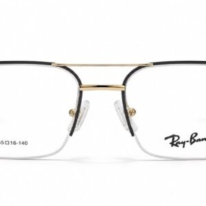 Ray-Ban Premium Gold & Black Semi-Rimless Optical Frame