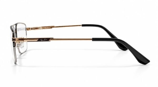 Ray-Ban Premium Gold & Black Semi-Rimless Optical Frame - Image 3