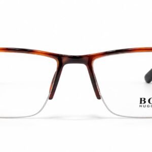 BOSS Premium Tortoiseshell Semi-Rimless Optical Frame