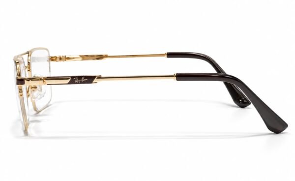 Ray-Ban Premium Gold & Black Semi-Rimless Optical Frame - Image 3