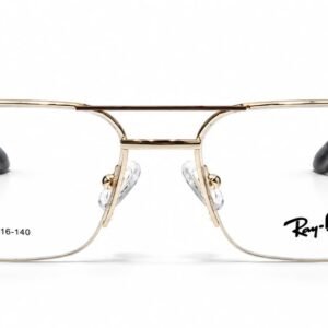 Ray-Ban Premium Gold & Black Semi-Rimless Optical Frame