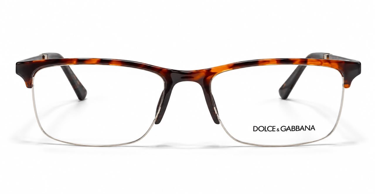 Dolce & Gabbana Rimless Tortoiseshell Optical Frame