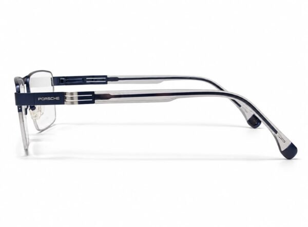 Porsche Premium Black & Silver Semi-Rimless Optical Frame - Image 3